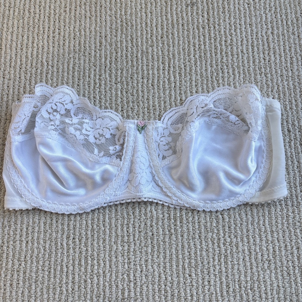 Vintage Chantilly Maidenform 7365 Strapless Bra Unlined UW Womens 32D